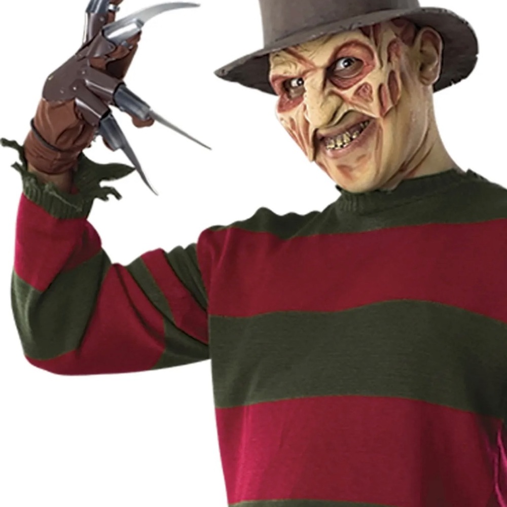 Freddy Krueger Distressed Sweater & Mask Costume, A Nightmare on Elm Str…